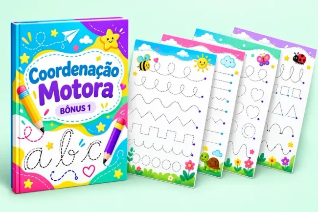 Mockup ilustrativo do bônus: Coordenação motora